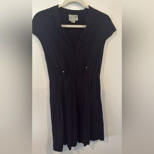 Maeve Classic Black Midi Dress